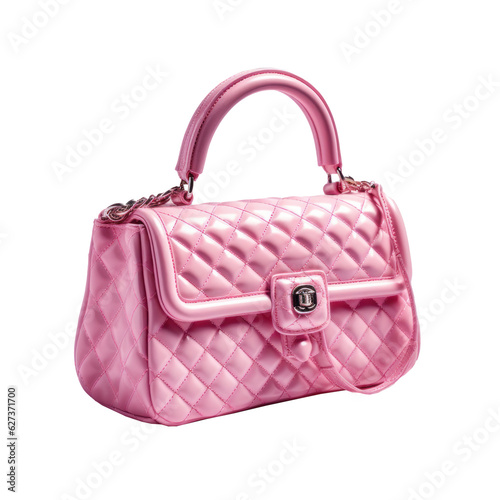Pink girly bag isolated