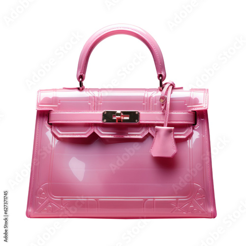Pink girly bag isolated