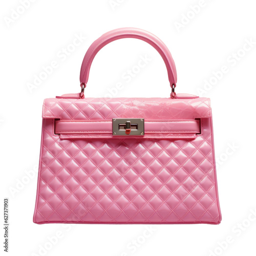 Pink girly bag isolated