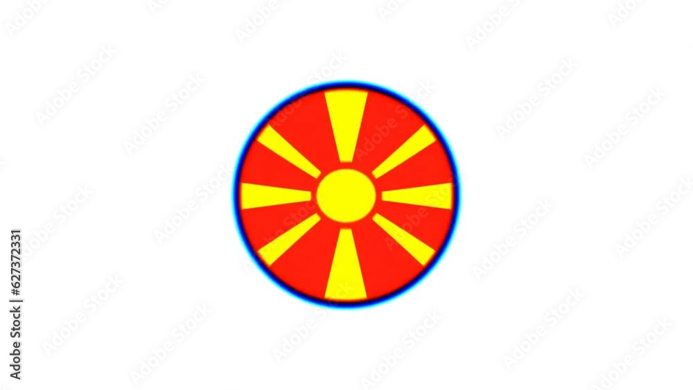 North Macedonia flag with Blur effect on white background. Motion Graphics North Macedonia flag with Blur effect on white background. Motion Graphics