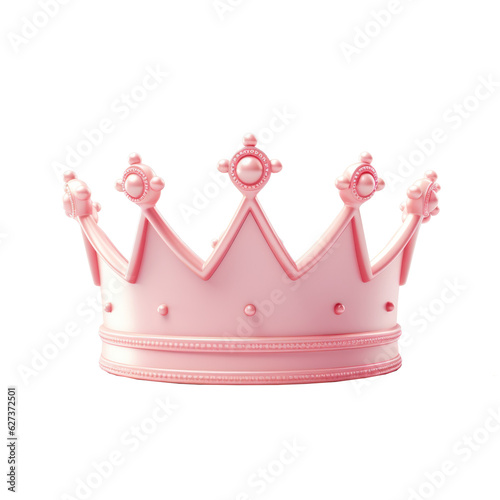 Pink princess crown isolated