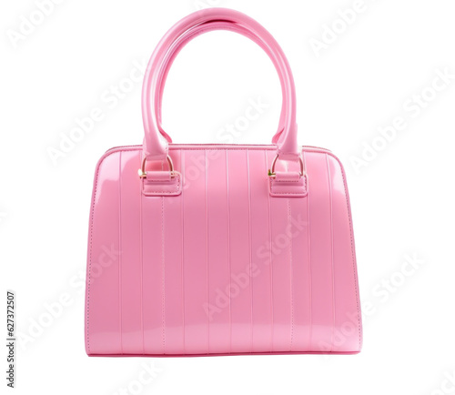 Pink designer bag isolated