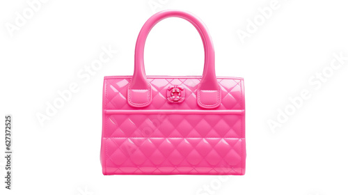 Pink designer bag isolated