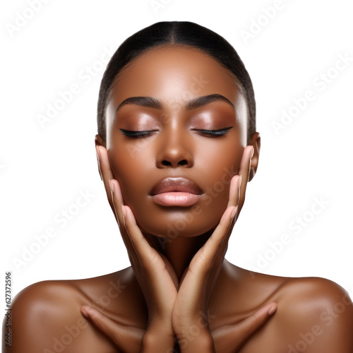 Beauty woman isolated. Skincare concept
