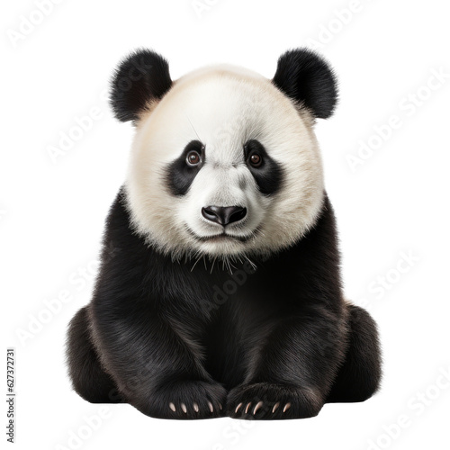 Cute panda bear isolated