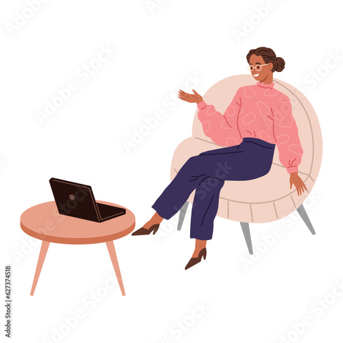 People office work. Vector illustration. Office workers interact with clients and customers to fulfill their needs A worker employee takes pride in their work and strives for excellence