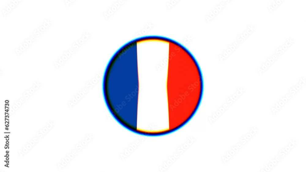 French flag Motion Graphics. France flag with Blur effect on white background. French flag Motion Graphics. France flag with Blur effect on white background.