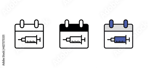 Monthly Checkup icon design with white background stock illustration