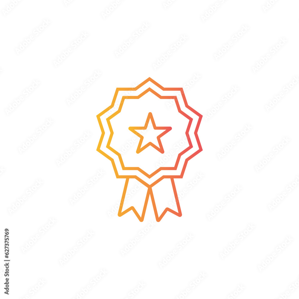 champion medal icon. Perfect for application, web, logo and presentation template. icon design line style