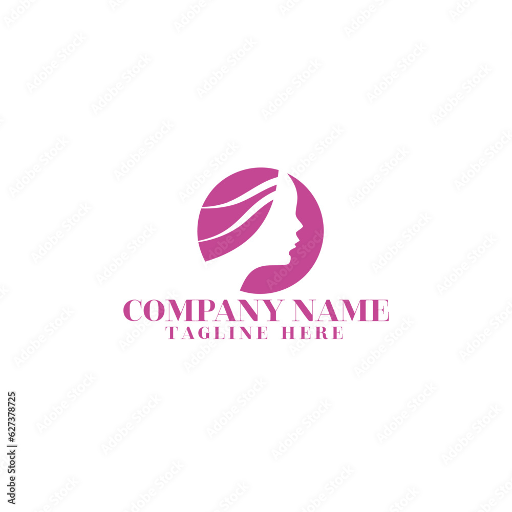 Vector logo design template in trendy linear style - woman's face
Vector logo design template in trendy linear style - woman's face