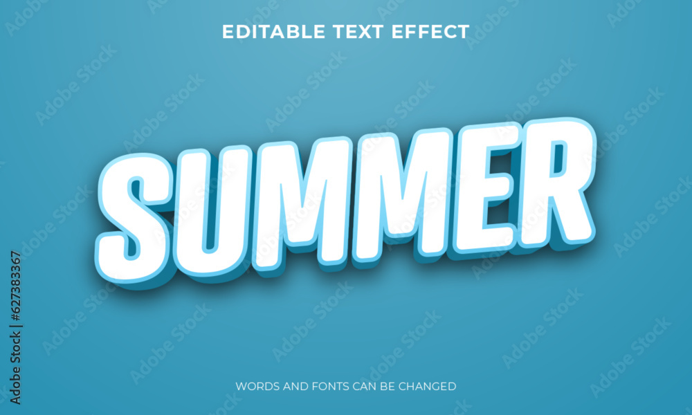 summer template text effect