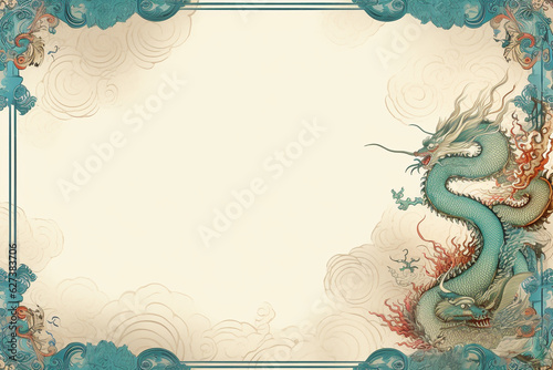 abstract floral with Chinese style background