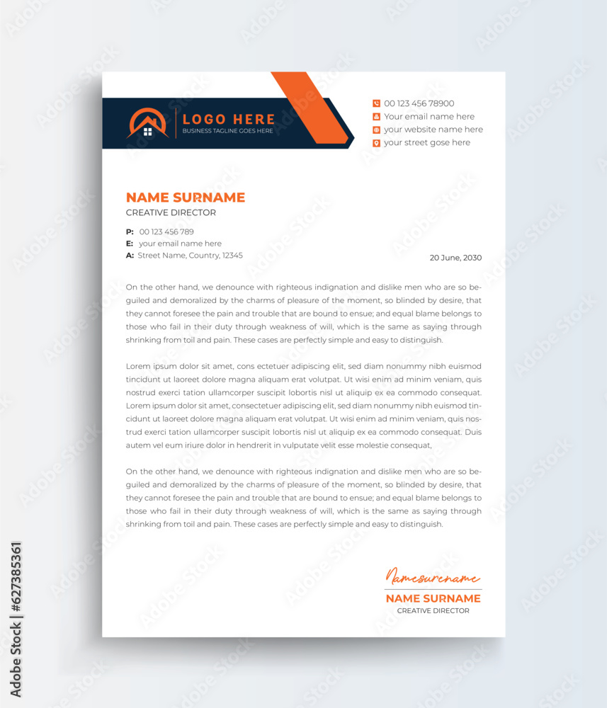 Real Estate Building And Construction Company Letterhead, Creative And Clean Business Style Print-ready Letterhead Template Real Estate Building And Construction Company Letterhead, Creative And Clean Business Style Print-ready Letterhead Template