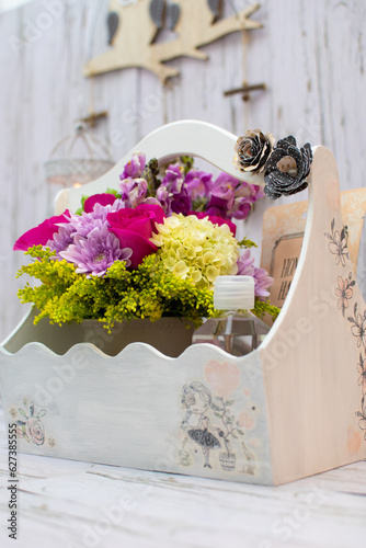 Decorated Retro Wooden Box