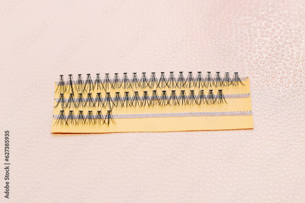 Artificial false eyelashes for make-up from eco pile. Artificial false eyelashes for make-up from eco pile.