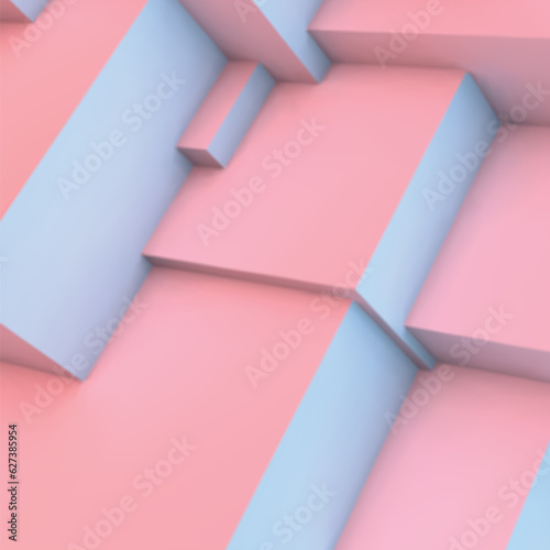 Abstract background with rose quartz and serenity cubes