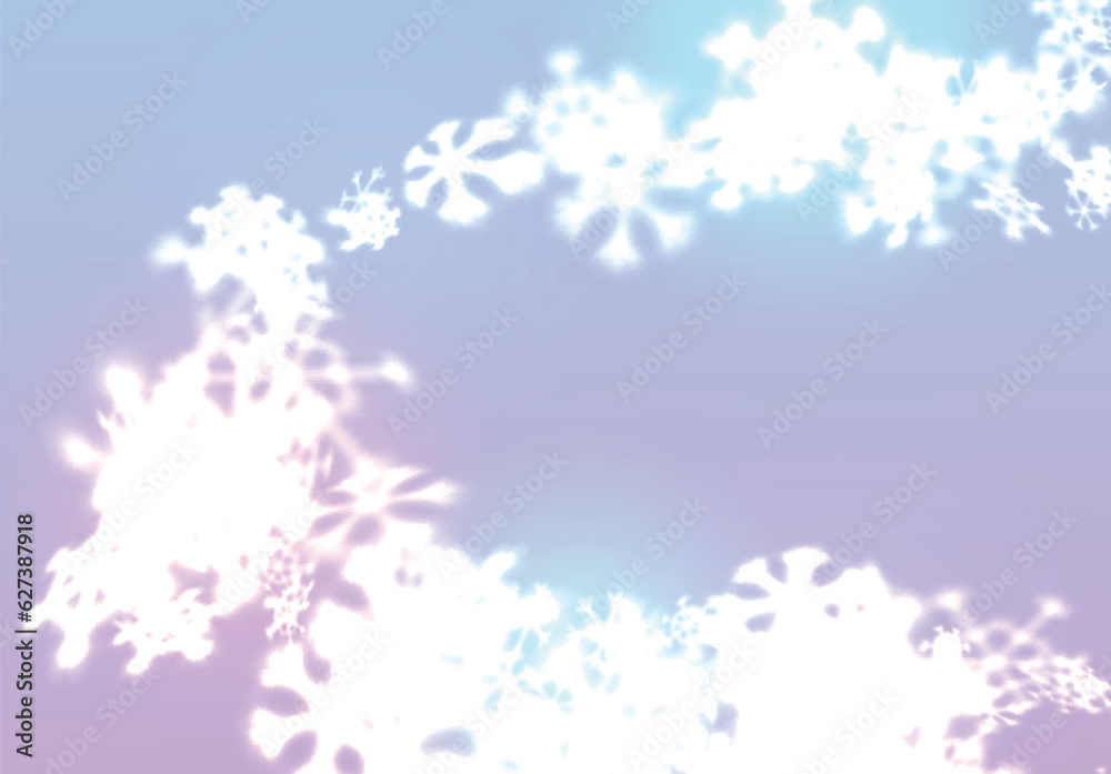 Christmas snowflakes background with falling and swirling snow