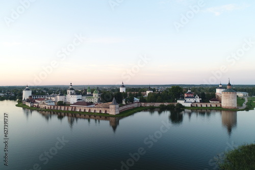 Kirillo-Belozersky monastery on the shore of the lake. Kirillov, Vologda region, Russia   