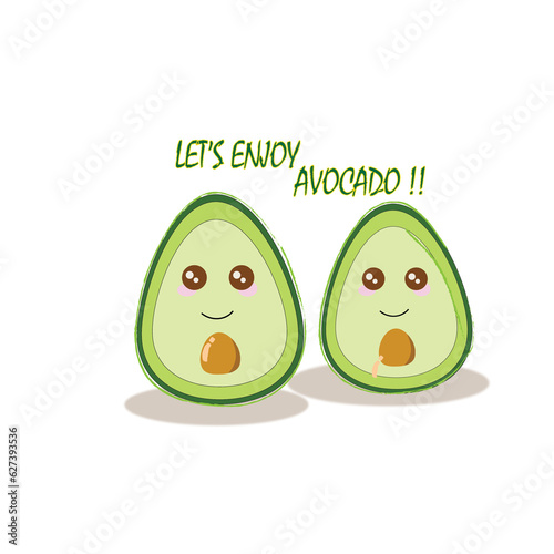 cute avocado cartoons 