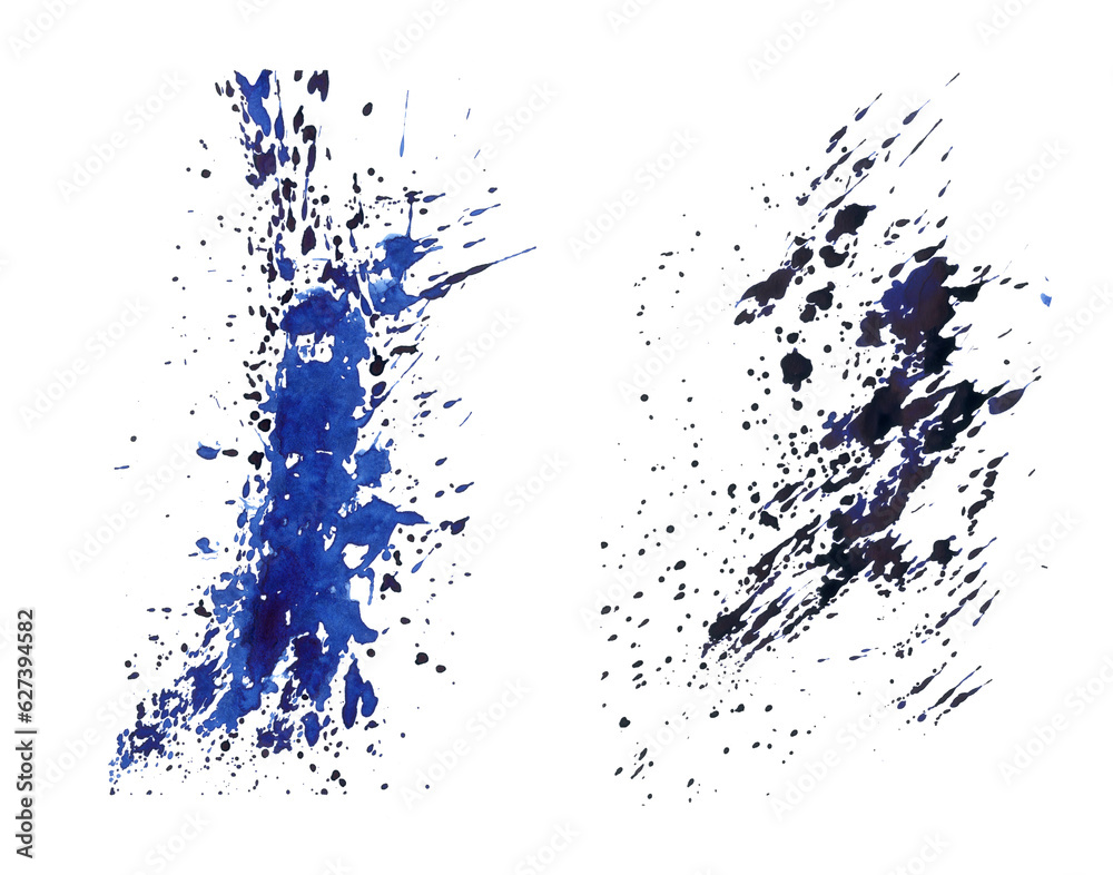 Abstract watercolor design elements to create a blue background
