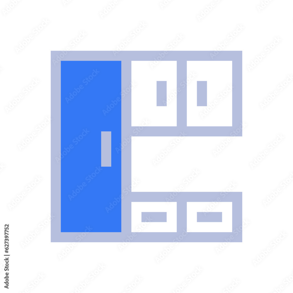 drawer two tone style icon vector illustrations drawer two tone style icon vector illustrations