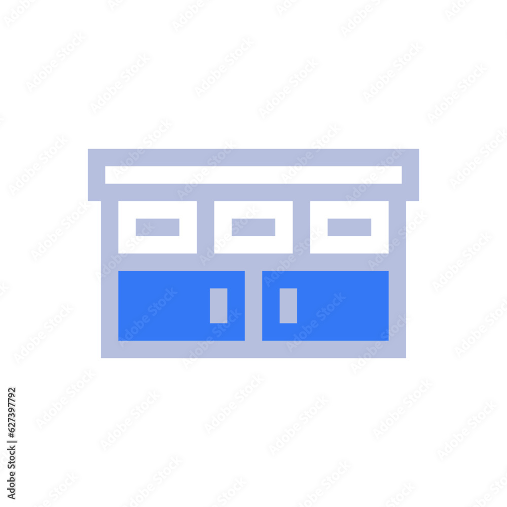 cabinet two tone style icon vector illustrations cabinet two tone style icon vector illustrations