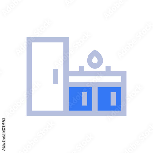 cabinet two tone style icon vector illustrations