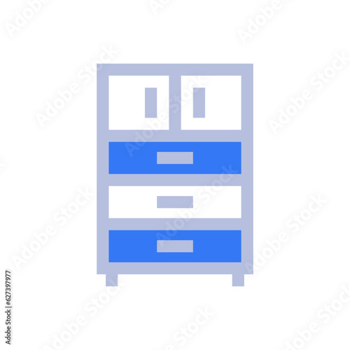 closet two tone style icon vector illustrations