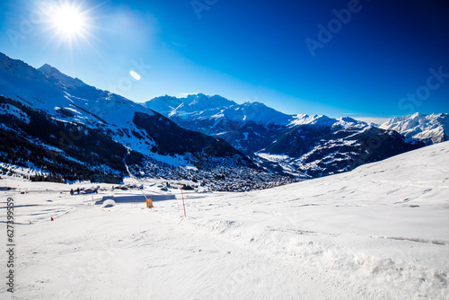 Verbier ski resort  4 Vallees   Switzerland  Europe.