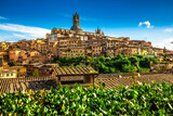 Siena town with view, Italy, Europe. 
