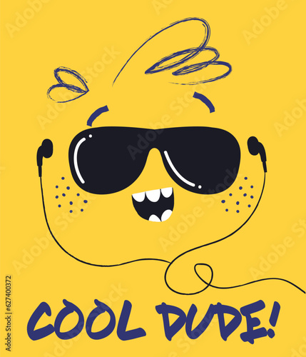 funny face drawing as vector