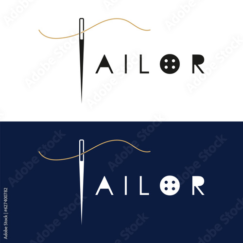 Vector illustration tailor logo template.