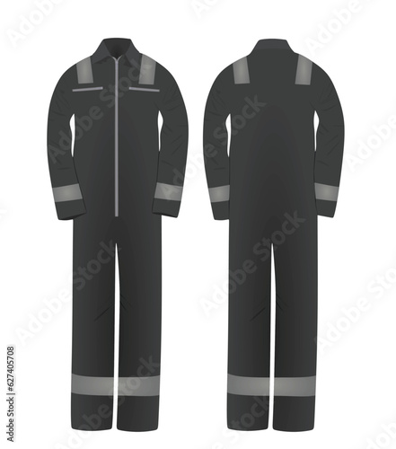 Grey  reflective uniform. vector illustration
