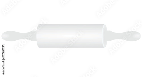 White rolling pin. vector illustration