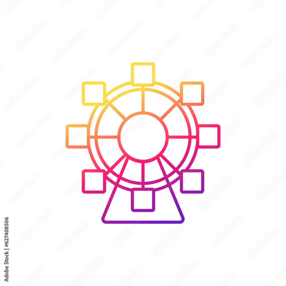 Ferris wheel icon for graphic and web design. Simple vector sign. Internet concept symbol for website button or mobile app Ferris wheel icon for graphic and web design. Simple vector sign. Internet concept symbol for website button or mobile app