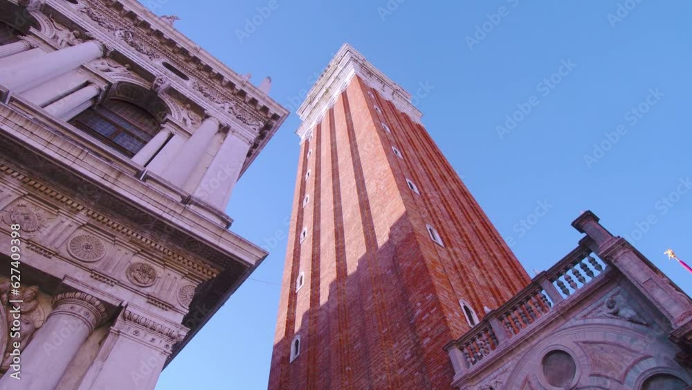 San Marco bell tower Venice from below