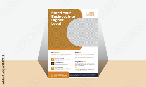 New simple modern and creative marketing business flyer design A4 template, Vector