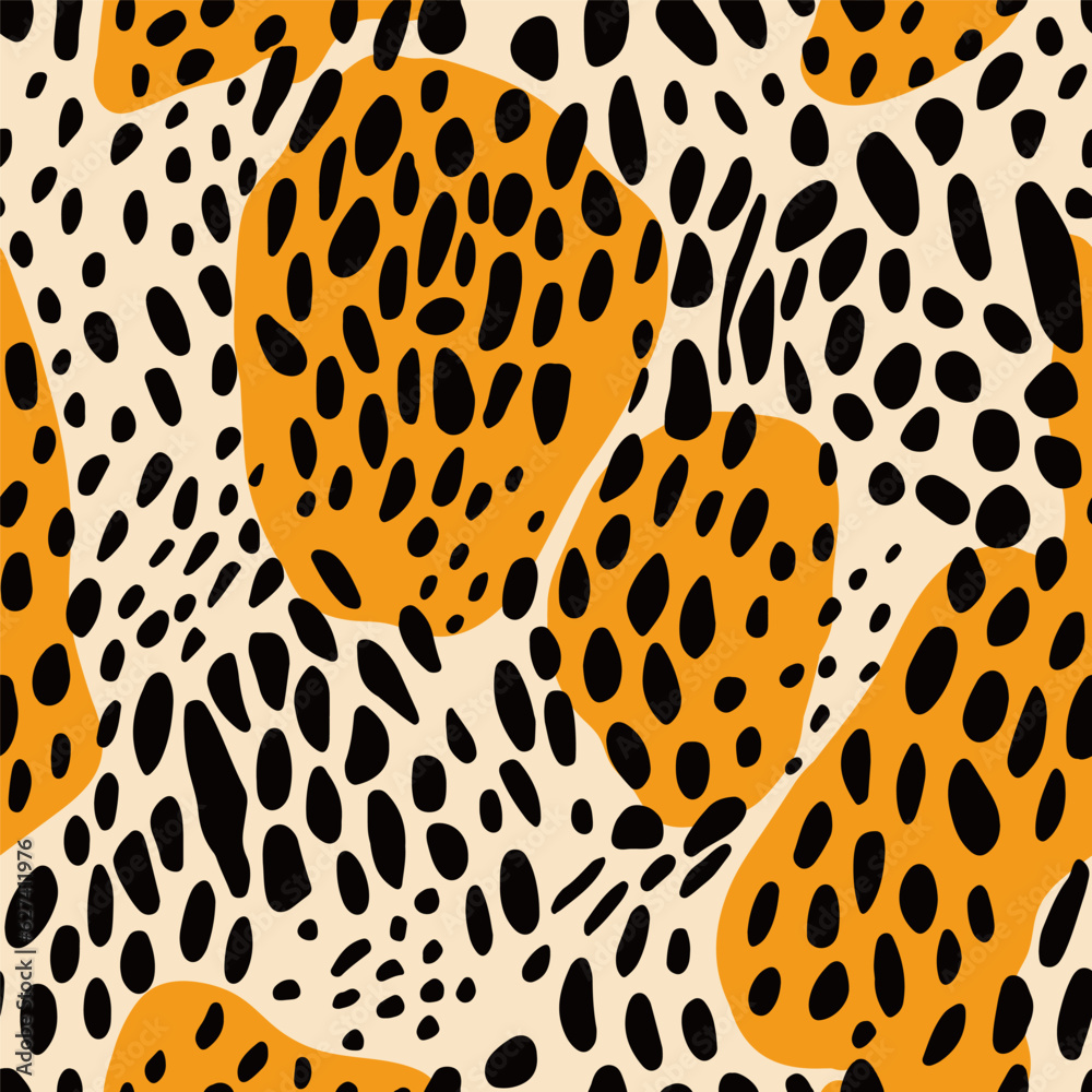 Creative animal fur leopard skin seamless pattern. Abstract cheetah textured. Wild african cats camouflage background. Creative animal fur leopard skin seamless pattern. Abstract cheetah textured. Wild african cats camouflage background.