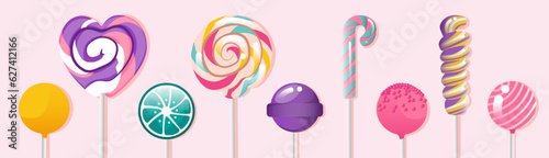 colored lollipops. vector illustration