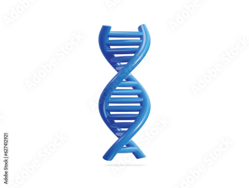 dna 3d illustration icon on isolated background