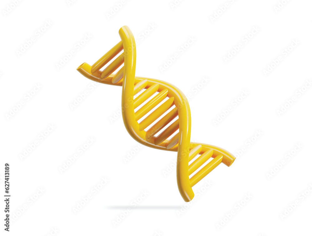 dna 3d illustration icon on isolated background dna 3d illustration icon on isolated background