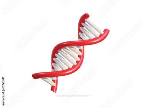 dna 3d illustration icon on isolated background