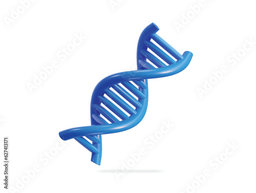 dna 3d illustration icon on isolated background