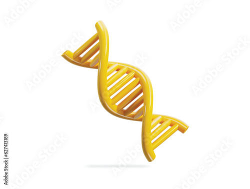 dna 3d illustration icon on isolated background