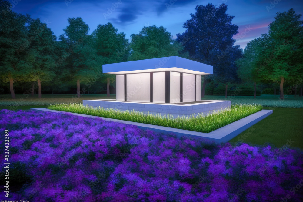 Obraz premium Interior of an ultra modern house - Generative AI