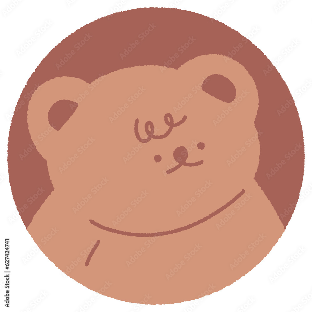 Fototapeta premium cute illustration of a hand drawn brown bear cartoon character