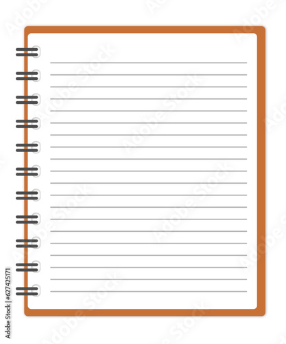 Isolated Blank Spiral Notebook