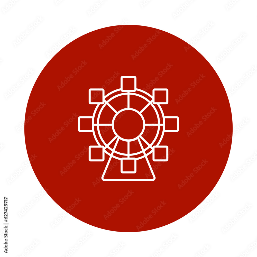 Ferris wheel icon for graphic and web design. Simple vector sign. Internet concept symbol for website button or mobile app Ferris wheel icon for graphic and web design. Simple vector sign. Internet concept symbol for website button or mobile app