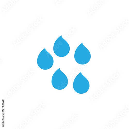Cartoon tears  nature splash elements. Isolated raindrop or sweat  wet droplets of dew shapes.