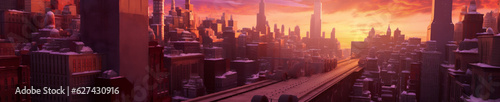 New York City panoramic view - Generative AI